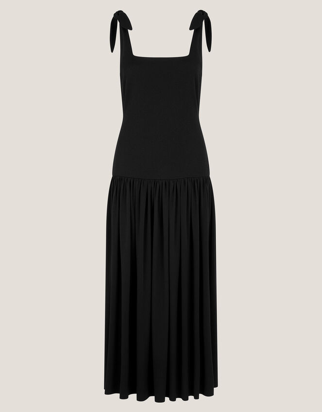 Dolly Drop Waist Midi Dress, Black (BLACK), large