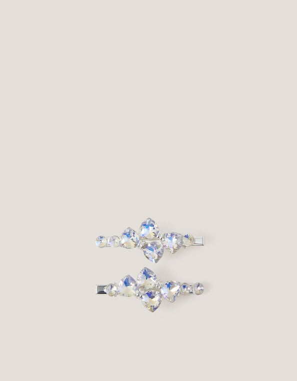 2-Pack Jewel Bow Hair Clips, , large