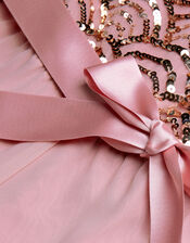 Deco Sequin Jumpsuit in Recycled Polyester, Pink (DUSKY PINK), large