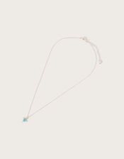 Sterling Silver Delicate Star Necklace, , large