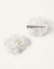 Triple Flower Lacey Hair Clip Twinset, , large