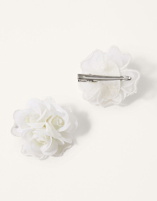 Triple Flower Lacey Hair Clip Twinset, , large