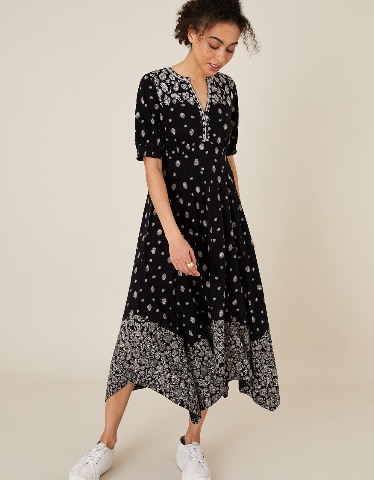 Monsoon black and white dress sale