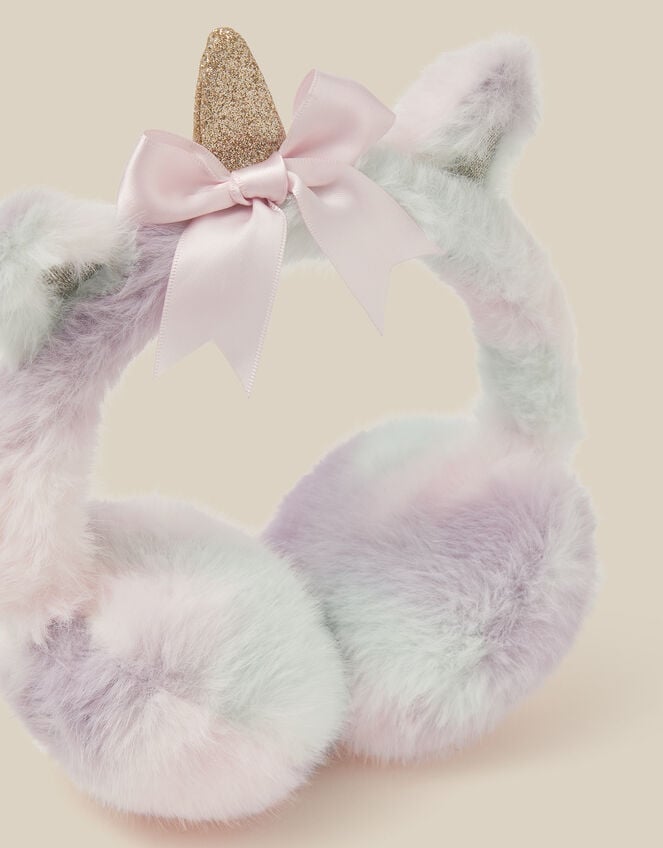 Fluffy Unicorn Earmuffs, , large
