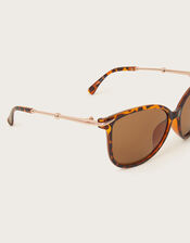 Tortoiseshell Square Sunglasses, , large