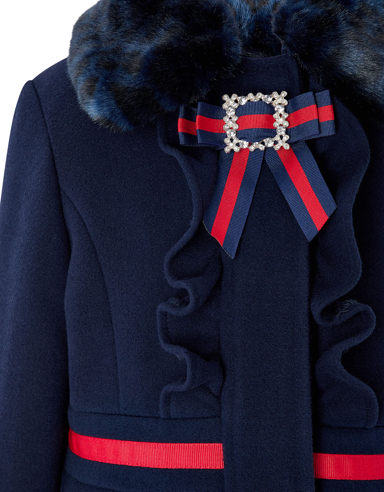 Monsoon navy cheap girls coat