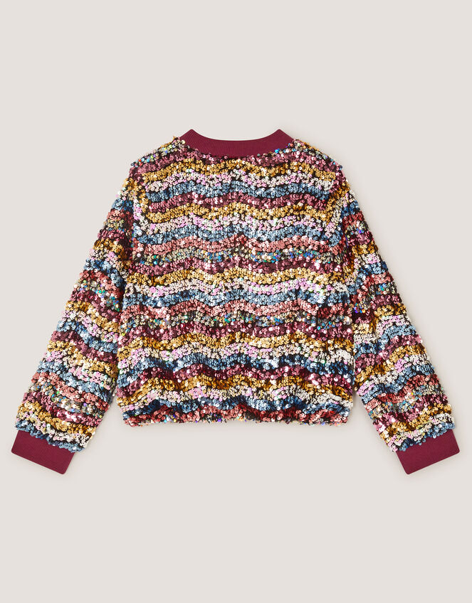 Sequin Bomber Jacket, Multi (MULTI), large