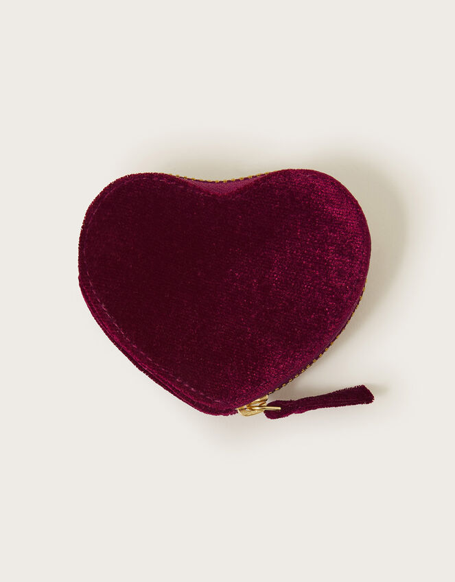 Mini Heart Embroidered Coin Purse, , large