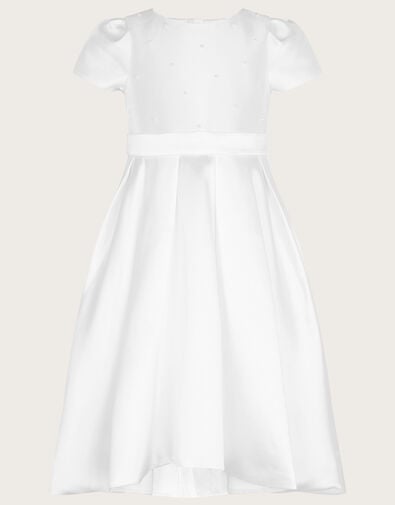 Henrietta Pearl Embellished Communion Dress White, White (WHITE), large