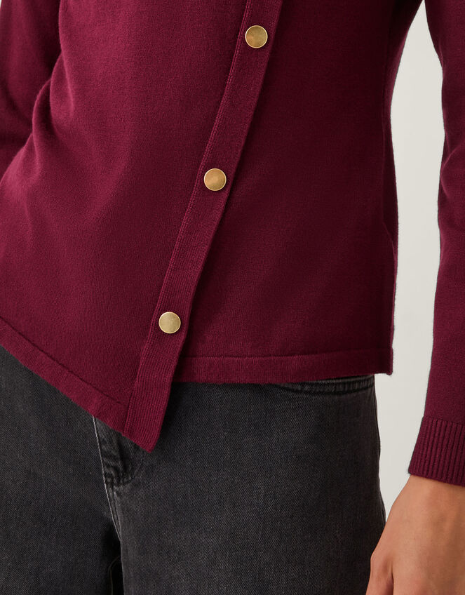 Bonnie Asymmetrical Button Jumper, Red (CHERRY), large