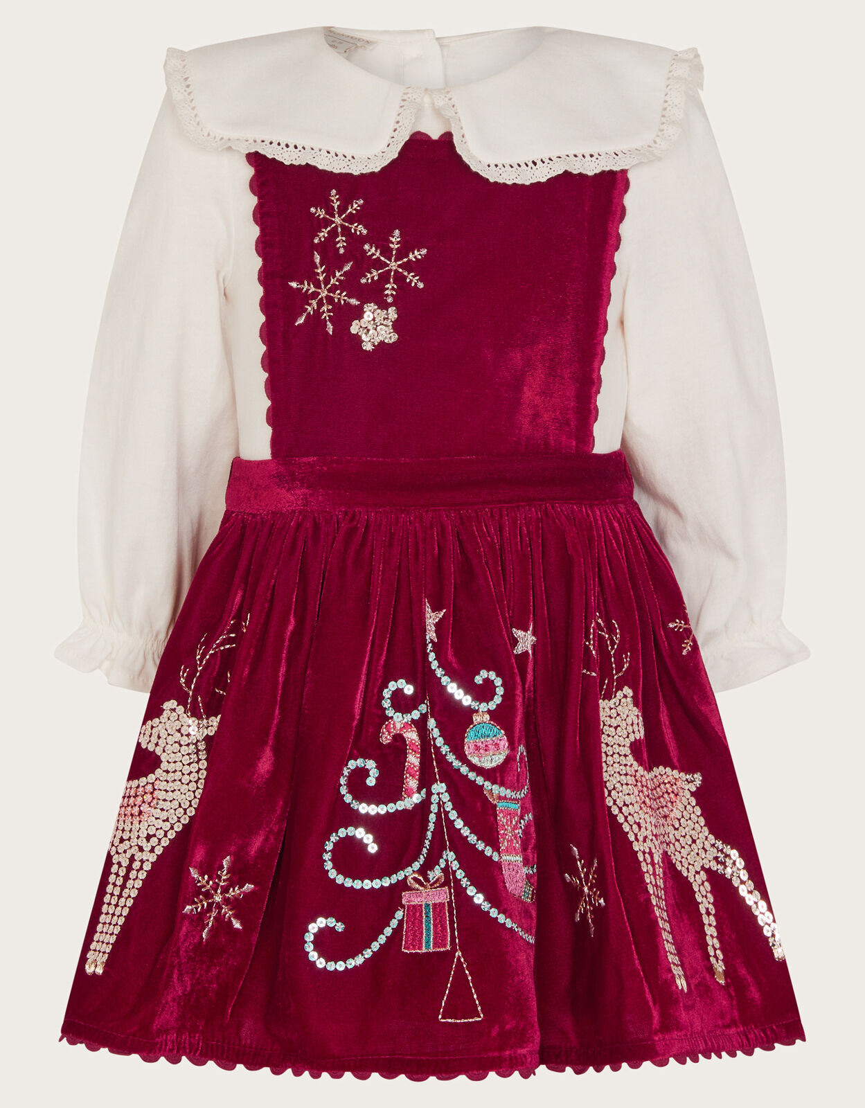 Christmas pinafore hotsell