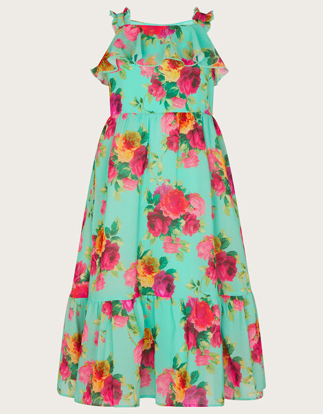 Ida Floral Print Maxi Dress, Green (GREEN), large