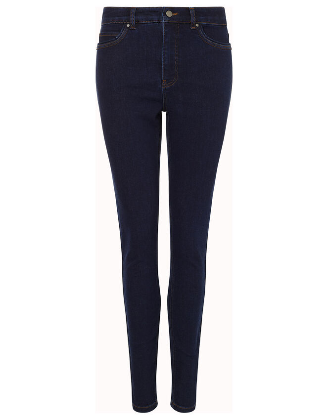 Iris Short-Length Skinny Jeans, Blue (BLUE BLACK), large