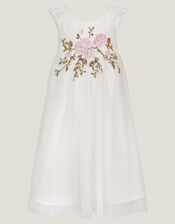 Kai Sequin Flower Maxi Dress, Ivory (IVORY), large