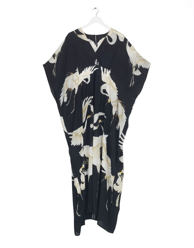 One Hundred Stars Stork Print Maxi Kaftan, , large