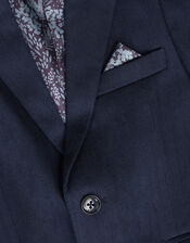 Harry Herringbone Suit Jacket, Blue (NAVY), large