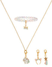 Rainbow Unicorn Changeable Charm Jewellery Set, , large