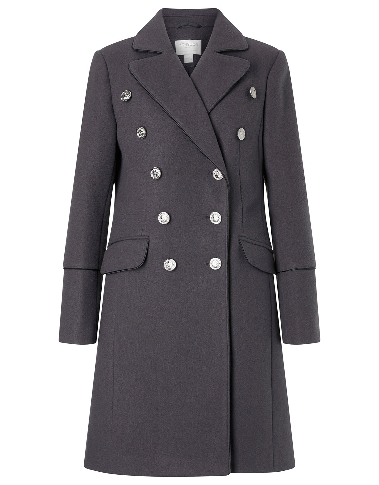 Grey military coat store