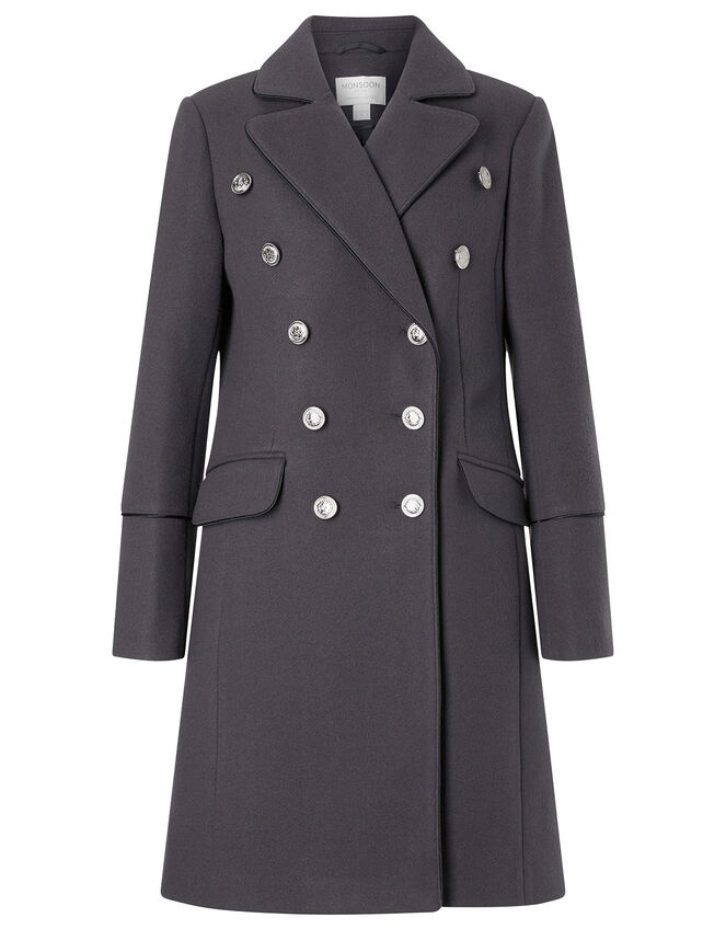 Marie Military Coat Grey | Women's Coats | Monsoon Global.