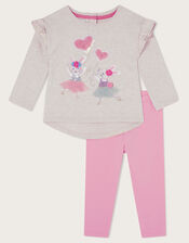 Baby Dancing Mice Jersey Set, Grey (GREY), large