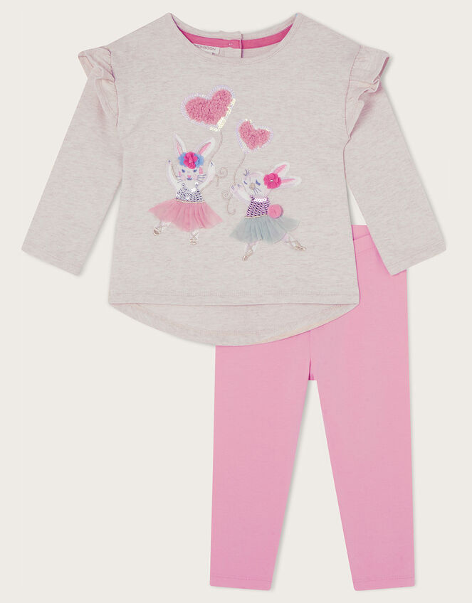 Baby Dancing Mice Jersey Set, Grey (GREY), large