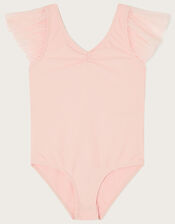Land of Wonder Ruffle Sleeve Leotard, Pink (PALE PINK), large