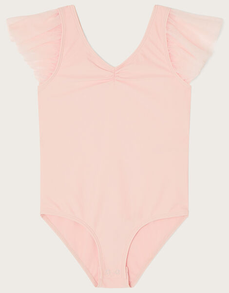 Land of Wonder Ruffle Sleeve Leotard, Pink (PALE PINK), large