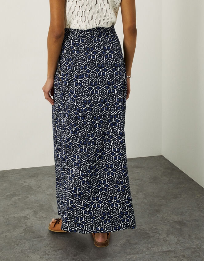 Geometric Print Jersey Maxi Skirt Blue | Skirts | Monsoon Global.