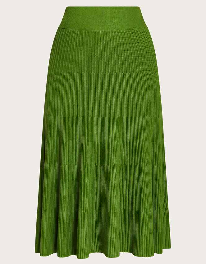 Ola Ottoman Knit Skirt, Green (GREEN), large
