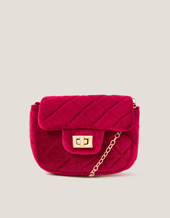 Quilted Velvet Mini Bag, , large