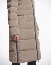 Rino & Pelle Keila Faux Fur Lined Long Puffer Coat, TOFFEE, large