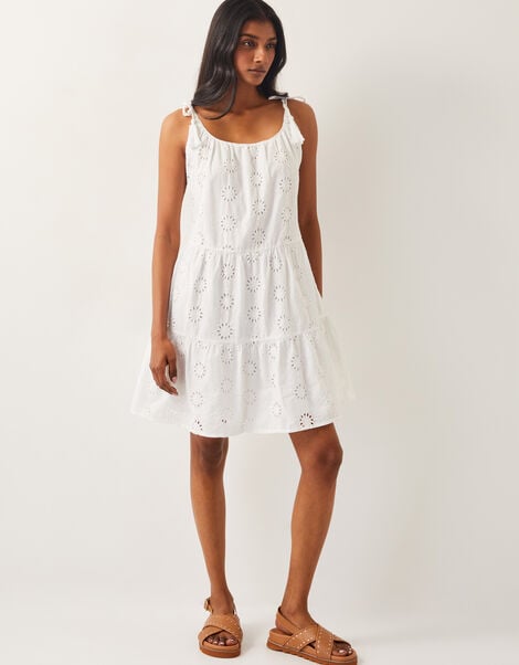 Maud Broderie Dress, White (WHITE), large