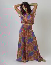 Traffic People Whispers Print Top, Blue (BLUE), large