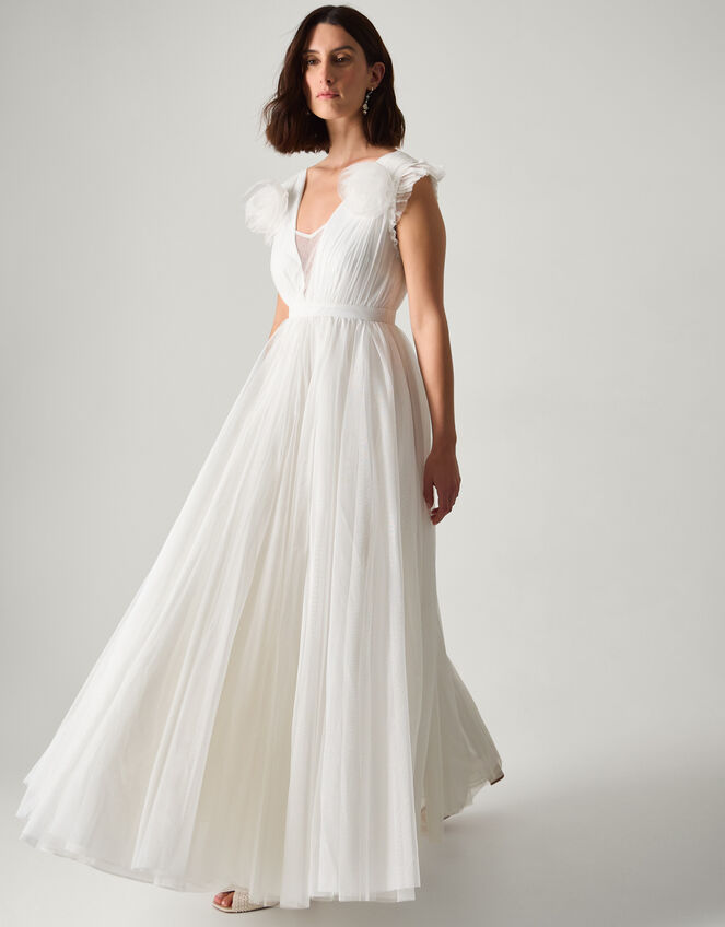 Gabriella Tulle Maxi Bridal Dress, Ivory (IVORY), large