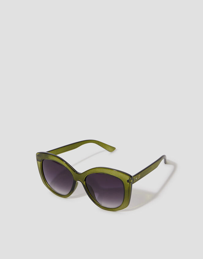Curved Cat Eye Sunglasses, , large