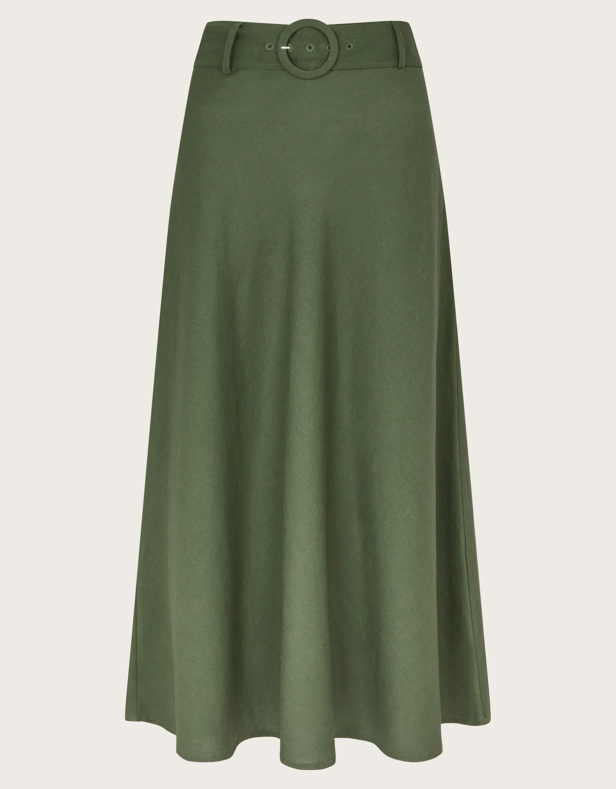 Military green midi skirt sales