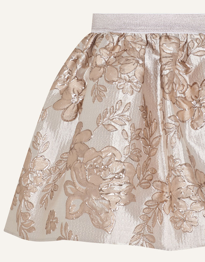 Floral Jacquard Skirt, Pink (PINK), large