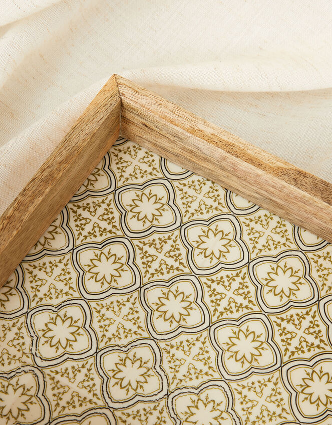 Mosaic Natural Wooden Tray, , large