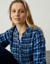 Check Longline Shirt, Blue (BLUE), large