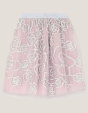 Rose Tinsel Tulle Skirt, Pink (PINK), large