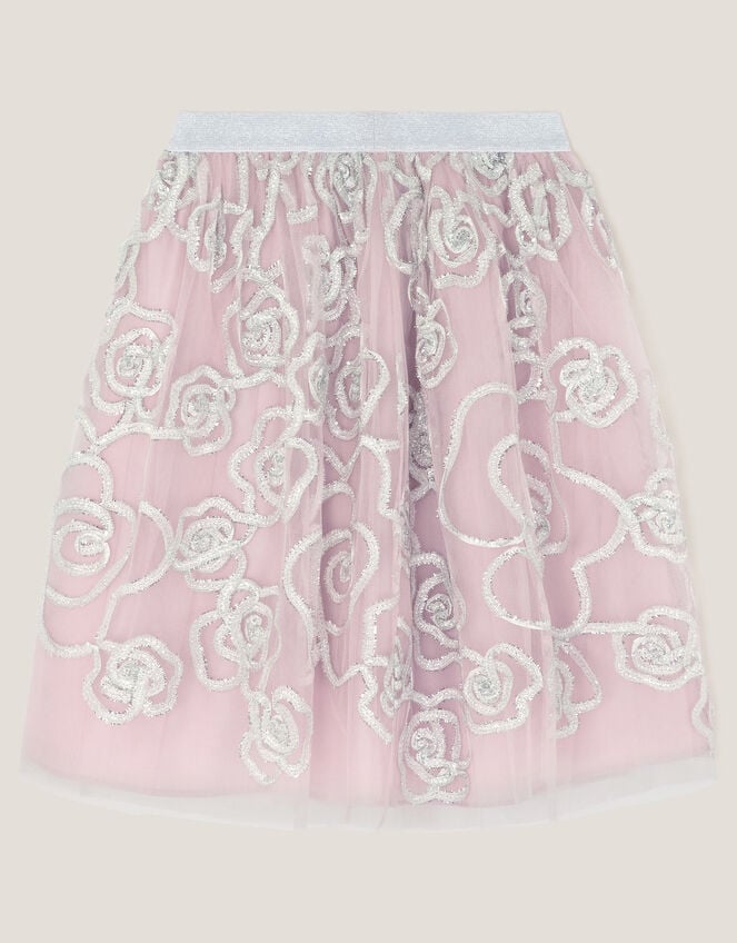 Rose Tinsel Tulle Skirt, Pink (PINK), large