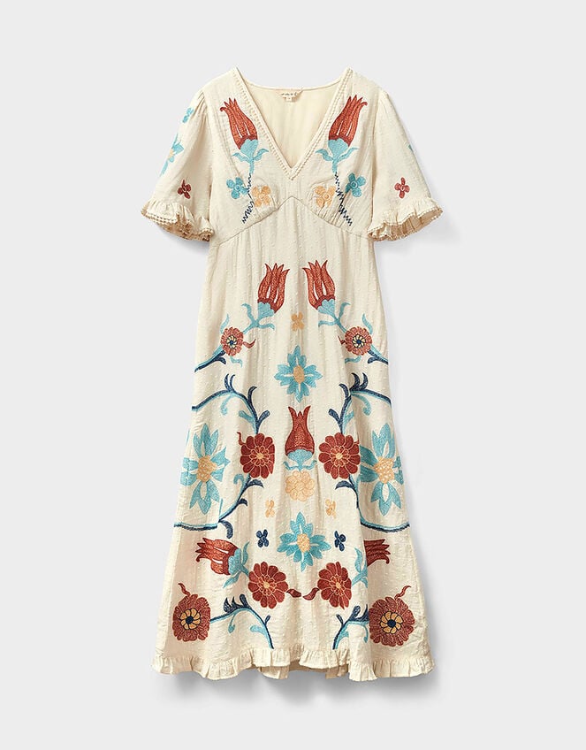East Odeline Embroidered Dress, Ivory (IVORY), large