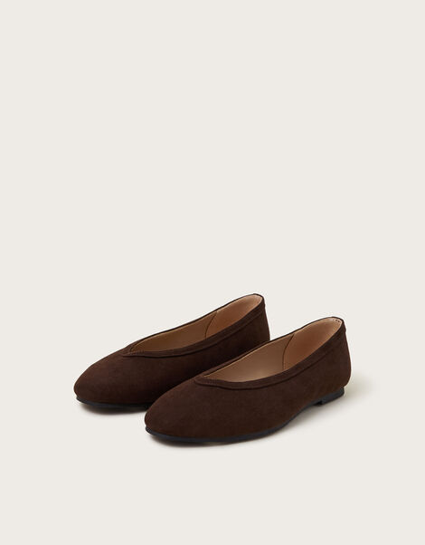 Tori Suedette Ballet Flats, Brown (BROWN), large