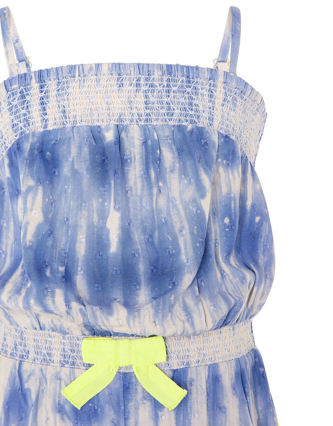 Cassia Tie Dye Playsuit, Blue (BLUE), large
