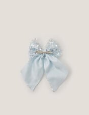 Sequin Bow Hair Clip, , large