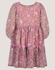 Monsoon x My Little Pony Ditsy Floral Print Dress, Multi (MULTI), large