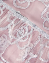 Rose Tinsel Party Dress, Pink (PINK), large