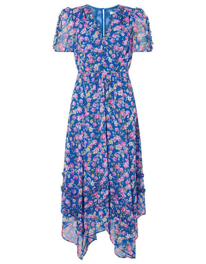 Rebecca Floral Chiffon Dress Blue | Evening Dresses | Monsoon Global.