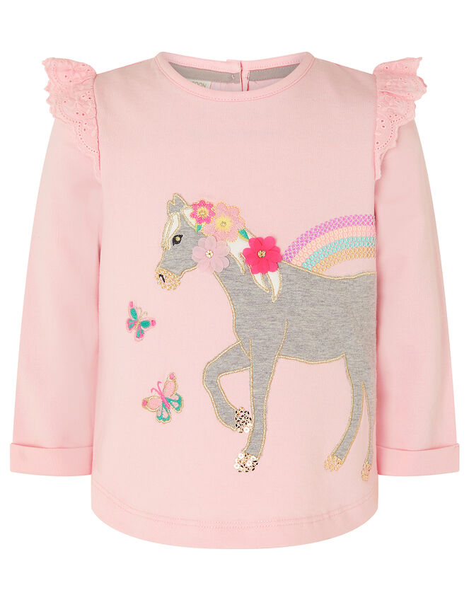 Baby Horse Sweatshirt and Leggings Set, Pink (PINK), large