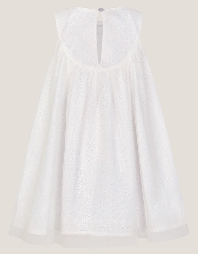 Baby Aria Floral Broderie Dress, Ivory (IVORY), large